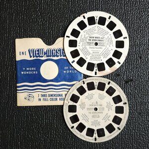 VINTAGE SNOW WHITE and the SEVEN DWARFS View Master Reels x 2 1946